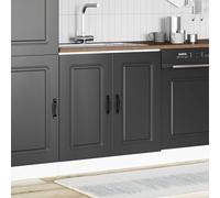 vidaXL Sink Base Cabinet Kalmar Black 80x46x81.5 cm Engineered Wood