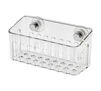 Kitchen Sink Caddy, Sponge Holder for Kitchen Sink, Drainable Organizer with Brush Rest & Soap Dispenser, Stainless Steel Sink Accessory Countertop Caddy (White)