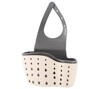 Kitchen Sink Caddy Standing or Hanging Sponge Holder with Ajustable Strap Plastic Faucet Caddy Basket with Drain Holes for Drying