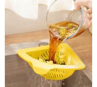Kitchen Sink Corner Shelf with Magnetic Drain Strainer Basket Strainer Triangular Anti-Clogging Food Waste Catching for Kitchen Sink Sustainable