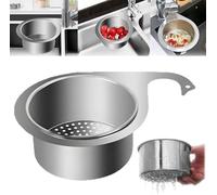 Kitchen Sink Drain Basket | 1/2/3 Pc Stainless Steel Swan Sink Strainer Basket | Corner Sink Strainer | Multifunctional Drain Basket for Filter Kitchen Waste and Wash Vegetables Fruits