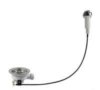 Kitchen Sink Drain Filter Stainless Steel Sink Drain Strainer With Cable Control Water Drainer Bowl SUS304 Stainless Steel Strainer Waste Kit Effortless Flow Management Easy Setup(114mm)