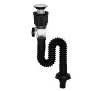 Kitchen Sink Drain Fitting - Universal, Odour-Proof Sink Drain Pipe, Adjustable 80 cm ABS Drain Set for Sink, Leak-proof S Drain Hose