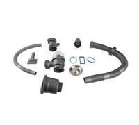 Kitchen Sink Drain Kit, Professional Thickened Odour - Resistant Basin Drain Pipe Kit with Flexible Drain Pipe, Silicone Gaskets and Overflow Components for Kitchen Sink and