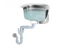 Kitchen Sink Drain Pipe 40mm Featuring U Bend Design To Prevent Bad Smells And Insects Made Of Strong Pvc And Pp For High Temperature Resistance White Finish Saves Cabinet Space With Rear Drain Layout
