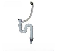 Kitchen Sink Drain Pipe Single Basin S-Trap Anti-Odour Overflow with Wire T