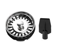 Kitchen Sink Drain Strainer, Kitchen Sink Stopper Food Waste Disposer Filter Stainless Steel Drain Plug for Strainer Replacement Set