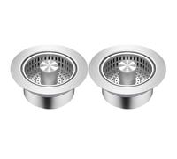 Kitchen Sink Drain Strainer, Pop Up Sink Stopper, Stainless Steel Drain Strainer, Kitchen Sink Stopper & Drain Plug with Anti-Clogging Basket