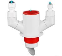 Kitchen Sink Drain Tee Connector ABS Rubber Anti-Smell Water Divider for Dishwasher Waste Pipe and Garbage Disposer Drain Plumbing Adapter(A)