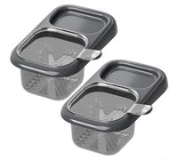 Kitchen sink draining basket designed with fine mesh filter for food scrap and tea remnant separation, detachable for easy cleaning, includes 2 pieces (grey)