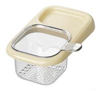 Kitchen Sink Draining Basket with Suction Cup Fixing, Fine Mesh Filter for Managing During Food Prep and Tea Making (beige)