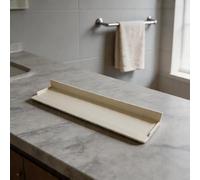 Kitchen Sink Edge For splash Guard with 7 cm Tall Profile and Precision Slope to Channel Water Back Into Sink Without Assistance (milk white)