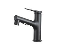 Kitchen Sink Faucet 304 Stainless Steel Hot and Cold Dual-use Wash Basin Universal Splash-Proof Telescopic Pull-Out Faucet Easy Installation(B2 Three Mode)