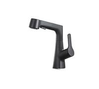 Kitchen Sink Faucet 304 Stainless Steel Hot and Cold Dual-use Wash Basin Universal Splash-Proof Telescopic Pull-Out Faucet Easy Installation(C2 Three Mode)