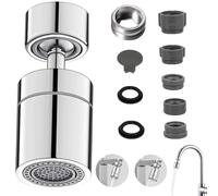 Kitchen Sink Faucet Aerator 360° Swivel Spout Kitchen Sink Tap Faucet Extension Sprayer with 2 Functions Modes Replacement Tap Aerator Sprayer Accessories, Universal Tap Adapter Attachment