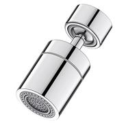 Kitchen Sink Faucet Aerator Solid Brass 80-Degree Big Angle Swivel Faucet Aerator Dual-Function 2 Sprayer Kitchen Faucet Attachment Swivel Sprayer- 360-Degree Swivel- Polished Chrome(FM22)
