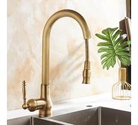 Kitchen Sink Faucet, Antique Bronze Kitchen Faucets With Pull Down Sprayer, Kitchen Sink Faucet, Pull Down Kitchen Faucet, 360 ° Swivel Sink Faucet, Pot Filler, Brass Kitchen Faucet For Kitchen Sink