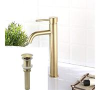 kitchen sink faucet Bathroom Sink Faucet, Bathroom Faucet Solid Brass Bathroom Basin Faucet Cold and Hot Water Mixer Sink Tap Single Handle Deck Mounted (Color : 11 with Pop Up) (13 With Pop Up)