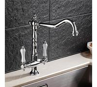Kitchen Sink Faucet, Double Handle Kitchen Faucets, 360 Degree Swivel Sink Faucet, Utility Sink Faucet, Pot Filler Faucet, Bar Faucet, Antique Faucet For Kitchen Sink, Brass Kitchen Faucet,Gold