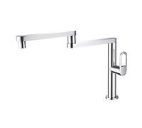 Kitchen Sink Faucet Dual Function Spray Bubbler Foldable Swivel Basin Mixer Taps with Hot and Cold Water Kitchen Taps Deck Mounted Sink Taps,Chrome