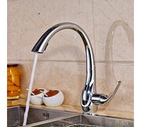 Kitchen Sink Faucet for Bar Farmhouse Commercial, Black Brass Swan Type Faucets, Pull Out White, Button to Switch Cleaning, 360 Rotate Mixer Taps(Cromo,with Hose Size 3-8)