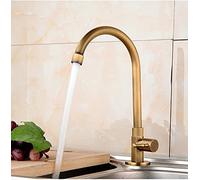 Kitchen Sink Faucet for Bar Farmhouse Commercial, Cold Antique Bronze Finish, 360 Degree Single Hole Water Tap, Cooper Faucets