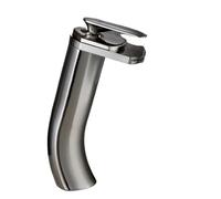 kitchen sink faucet Kitchen Tap Bathroom Faucet Hot and Cold Brass Basin Faucet, Waterfall Sink Faucet Single Handle Water Tap (Color : Blu, Size : 1),Easy Install (Rosso 1) drinking water faucet