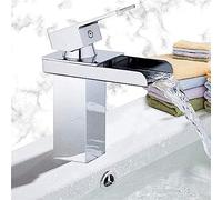 Kitchen Sink Faucet Mixer, Deck Mounted Waterfall Design, Modern Basin Tap for Easy Water Flow Control