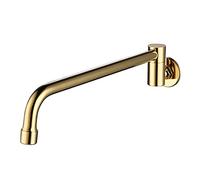 Kitchen Sink Faucet Wall Mount Brass Basin Taps Semi-Automatic Swing Laundry Pool Mop Pool Faucet Cold Water Taps,Brushed Nickel Aqiong