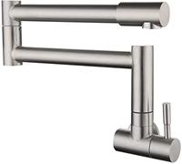 kitchen sink faucet Wall Mounted Kitchen Faucet Foldable Type Pot Filler Kitchen Faucet 360° Rotatable Cold Water Tap Kitchen 304 Stainless Steel Sink Faucet Mixer Tap Kitchen Pull Out,A (Color : B)