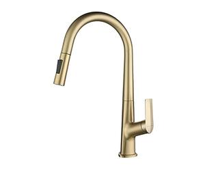 Kitchen Sink Faucet with Pull Down Sprayer, High Arc Single Handle, Dual Mode Water Outlet for Bar or Laundry