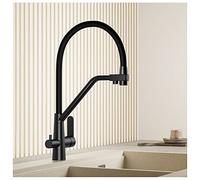 Kitchen Sink Faucet, with Pull Down Sprayer Single Handle Kitchen Faucets, 360 Swivel High Arc Home Stainless Steal Faucets (Color : White-A, Size : 44cm)