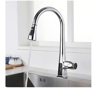 Kitchen Sink Faucets With Pullout er, Led Digital Temperature Display Kitchen Faucets, Kitchen Faucet With Pull Down er, 3 Function Pot Filler Faucet, Bar Faucet For Kitchen Sink,Gre(Chrome)
