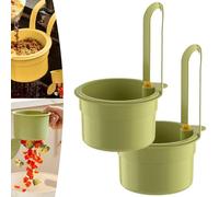 Kitchen Sink Food Catcher, 2025 New Hanging Strainer for Kitchen Sink, Faucet Hanging Strainer, Plastic Kitchen Sink Drain Basket for Home, Easy to Install, Fine Mesh (Green+Yellow)