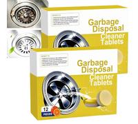 Kitchen Sink Garbage Disposal Cleaner Tablets, Foaming Garbage Disposal Cleaner And Deodorizer, Powerful Kitchen Garbage Foam Cleaner Tablets, Heavy Duty Garbage Disposal Cleaning Tablets (2pcs)