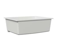 vidaXL White Granite Kitchen Sink 54 x 44 x 20cm - Size: 20 x 54 x 44cm - Wilko