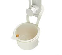 Kitchen Sink Hanging Basket with Detachable Open Bottom Cover for Efficient Food Waste Disposal and Workspace Decluttering (White)