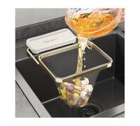 Kitchen Sink Hanging Strainer with 100 Sink Strainer Net Bag, Stainless Steel Corner Sink Basket Holder Mesh Sink Strainers for Kitchen Sink Food Catcher, Sink Trash Catcher for Garbage Leftovers