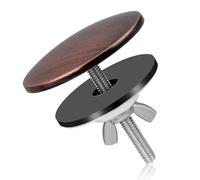 Kitchen Sink Hole Cover, Zinc Alloy Stainless Steel Kitchen Sink Plug Sealing Cover Sink Plug Faucet Hole Plate Stopper for Kitchen Sink Tap (Bronze)