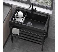Kitchen Sink, Included for Laundry Garage Indoor Outdoor,Restaurant Catering Industrial Kitchen SinkCo(68x45x86cm)