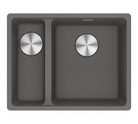 Kitchen Sink Made of Granite (Fragranite) with Single and a Half Bowl from Franke Maris MRG 160-34-15SBL - Stone Grey - 127.0687.270