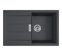 Kitchen Sink Made of Granite (Tectonite) with a Single Bowl from Franke Sirius S2D 611-78 - Onyx - 143.0612.629