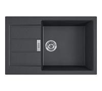 Kitchen Sink Made of Granite (Tectonite) with a Single Bowl from Franke Sirius S2D 611-78 XL - Onyx - 143.0618.577