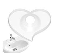 Kitchen Sink Mat, Silicone Kitchen Sink Mat,Silicone Bypass Sleeve | Diversio Countertop Splash Guard Heart Shape Draining Mat