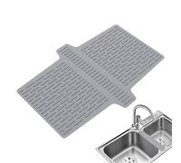Kitchen Sink Mat, Silicone Sink Mat with Dividers, Split Protection for Cupboard, Glassware, Tableware, Drying, Household Organisation, Cleaning