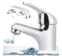 Kitchen Sink Mixer Tap Bathroom Sink Taps Waterfall Sink Taps Chrome with Modes Hot and Cold Mixer Tap for Bathroom, Cloakroom, Washroom,No Include Pop Up Waste Hoses