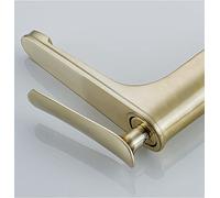 Kitchen Sink Mixer Taps Solid Brass Bathroom Basin Faucet, Cold and Hot Water Mixer Sink Tap, Single Handle Deck Mounted Brushed Bathroom Faucet for Balcony Laundry