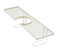 Kitchen Sink Organizer, Metal Drain Shelf No Drilling Space Saving and Water Drainage Function, Multipurpose Faucet Storage Rack for Home Cooking
