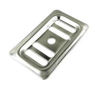 Kitchen Sink Overflow Cover Rectangular Chrome Metal Grill Plate