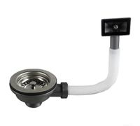 Kitchen Sink Overflow Kit 150-280mm Length Easy Install(110) | 75x40mm rectangular interface, adjustable 150-280mm length, fits stainless steel sinks, easy DIY installation